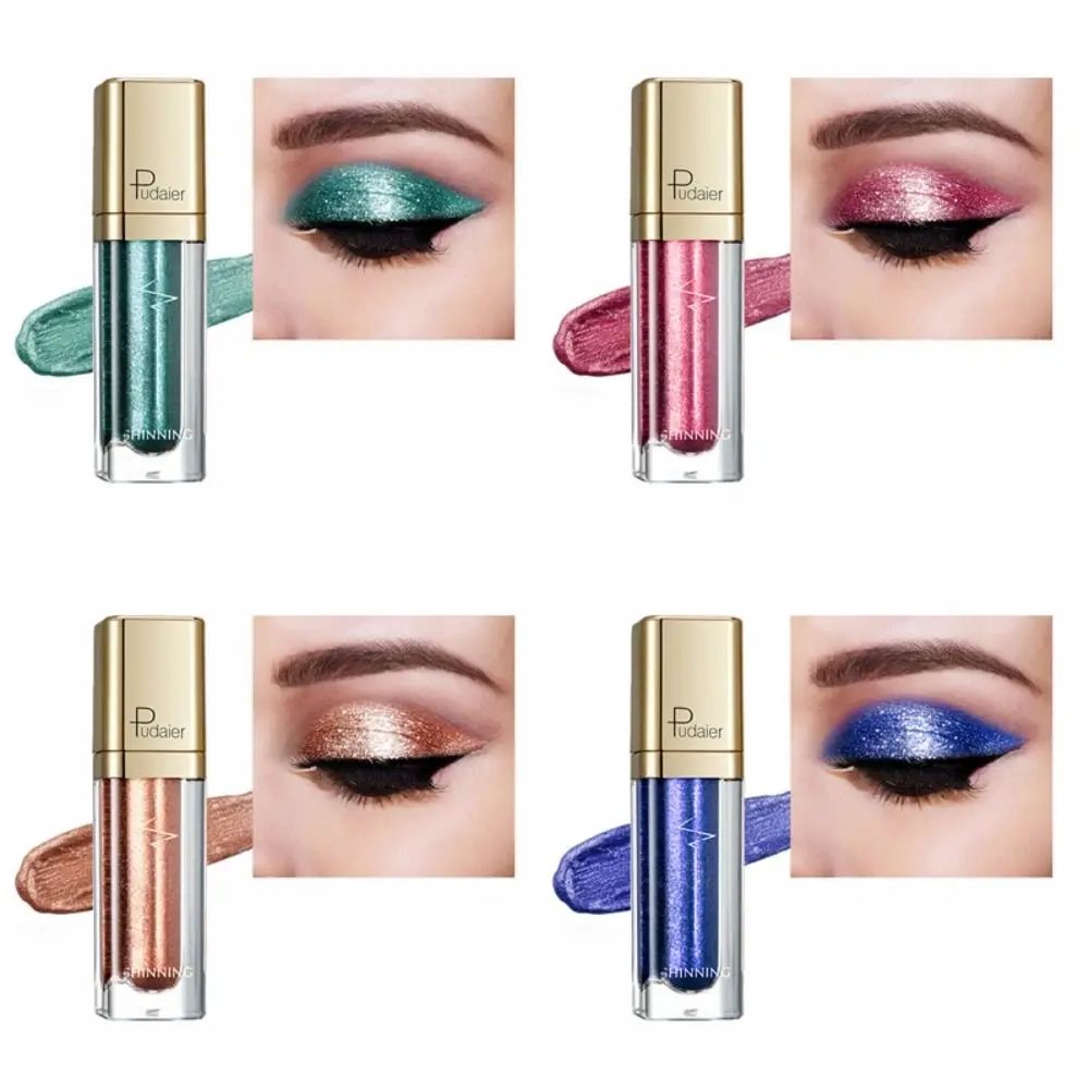 

Pearlescent Cosmetic Tool Highlighter Waterproof Liquid Eye Shadow Long Lasting Colorful Shimmer Glitter Eyeshadow Women