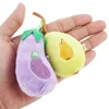 Cute Fruit and Vegetable Plush Dolls Kawaii Mini Simulated Watermelon Peach Stuffed Toy Keychain Activity Small Gift 2