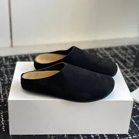 Crestar sabots en daim à enfiler pour femmes, Mules confortables en liège avec Support d'arc, nouvelles sandales de plage pour hommes en plein air 5
