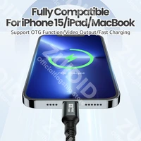 PD100W USB 3.2 20Gbps ThunderBolt 3 Type C to Type C Cable 8K@60Hz USB-C Cable Cord For iPhone 15 Pro Max MacBook Samsung 2/3m - Image 2