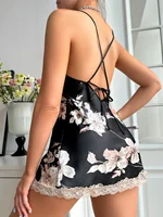 New ice silk sleeping dress summer breathable thin short skirt ladies home wear simulation silk slip dress sexy pajamas - Image 2