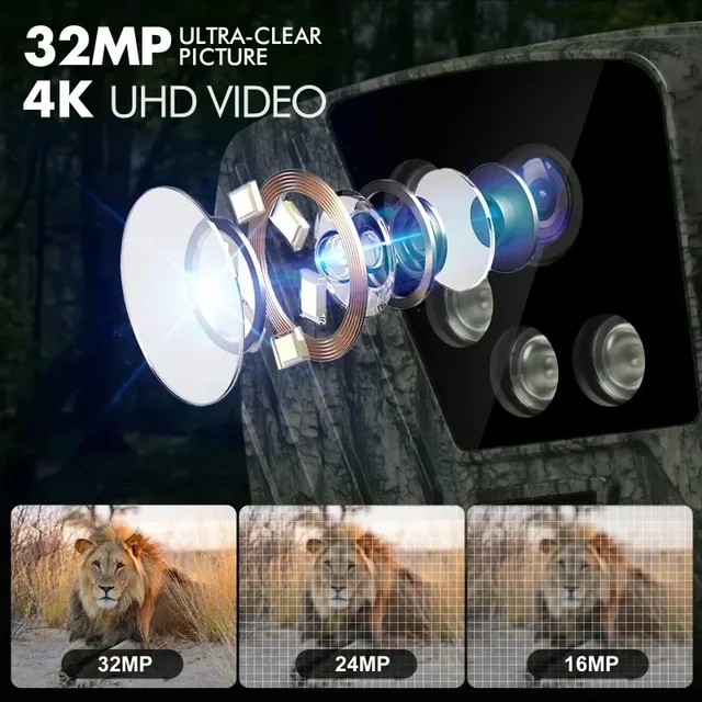 Weatherproof Tracking Surveillance Photo Traps Wild Trail Camera Infrared Night Vision Motion Wildlife Camera Monitor 3