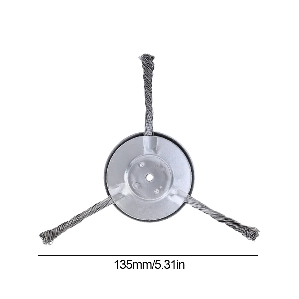 Steel Wire Wheel Head Grass Trimmer Head Universal Weeding Brush Brushcutter Removal Moss Rust 1PC
