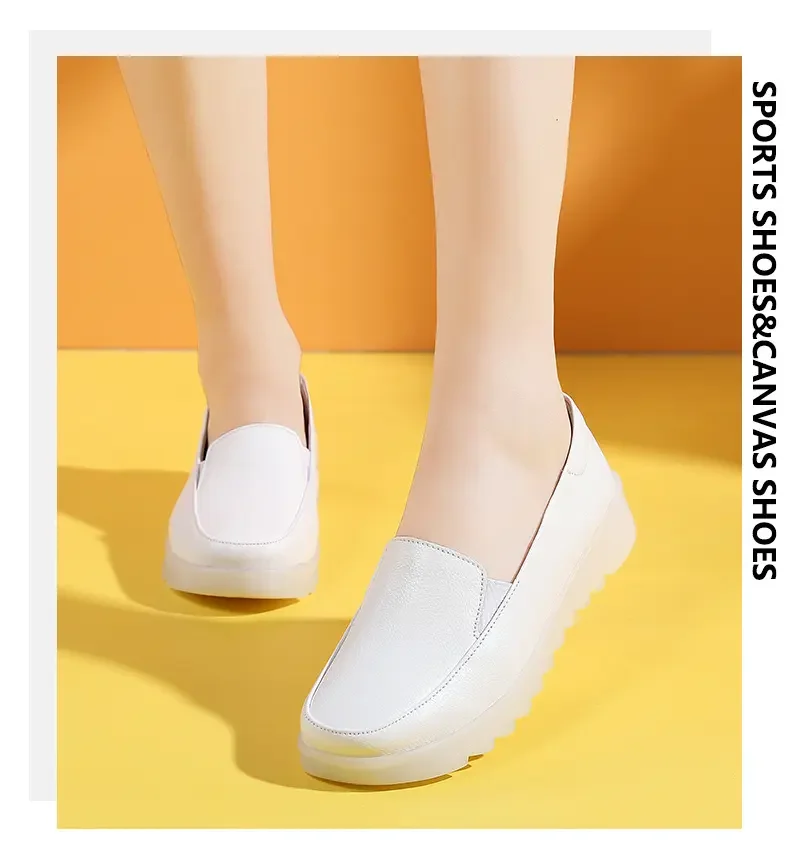 New Women's Nursing Shoes White Jelly Base Sneakers Walking Shoes Comfortable Balance Casual Footwear Luxury Brand for Woman