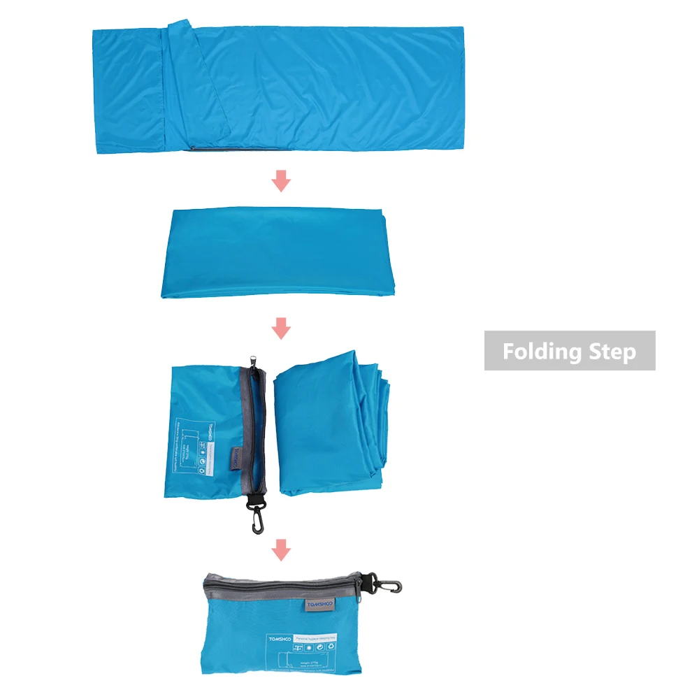 Outdoor Travel Camping Hiking Polyester Healthy Sleeping Bag Liner with Pillowcase Portable Lightweight Business Trip Hotel