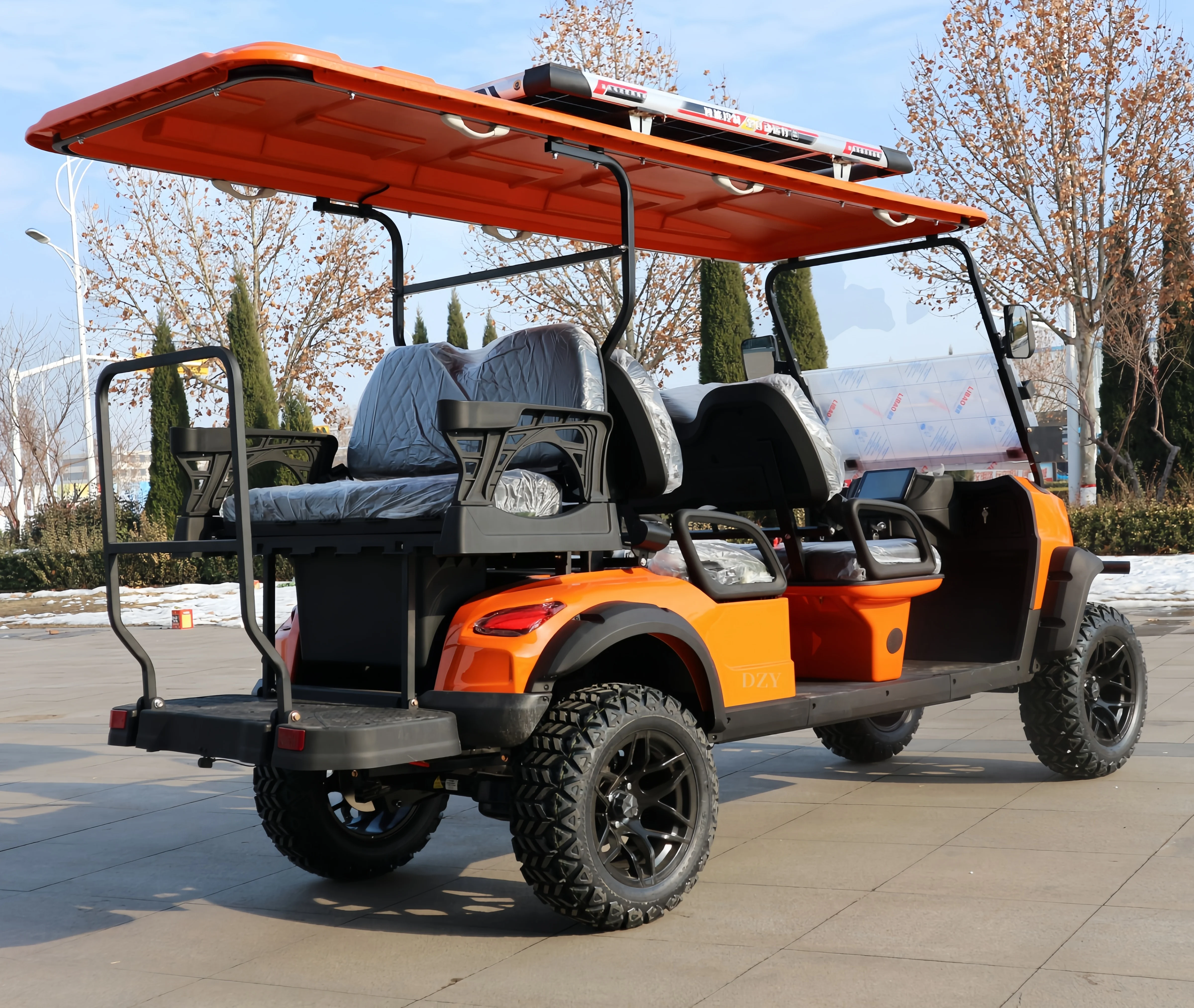 New Energy 4 Wheels 4-6 Seats China Electric Scooter Golf Cart with Seat Belt Cheap price, good quality