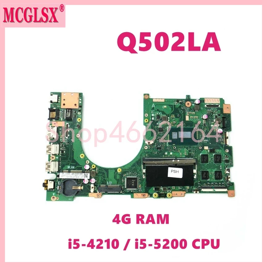 

Q502LA i5-4210U i5-5200U CPU 4G-RAM Notebook Материнская плата ASUS Q502LAB Q502LA Q502L Q502 Материнская плата ноутбука протестирована ОК