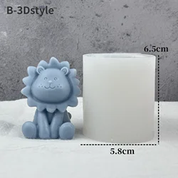Cute Lion Silicone Mold for DIY Candles, Soap, and Resin Crafts (B-3Dstyle)