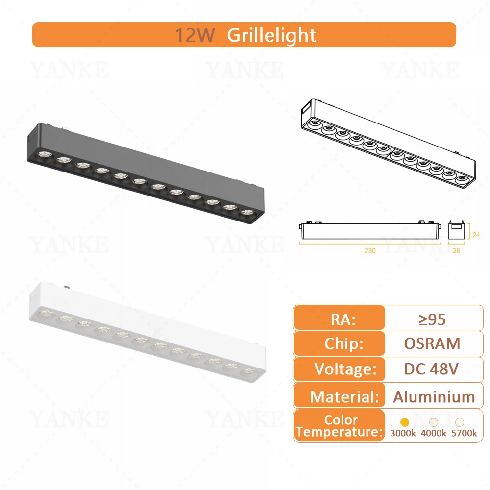ตัวเลือกสินค้า ไฟราง LED แม่เหล็ก 6 มม. ทันสมัย ปลอดภัย ติดตั้งง่าย