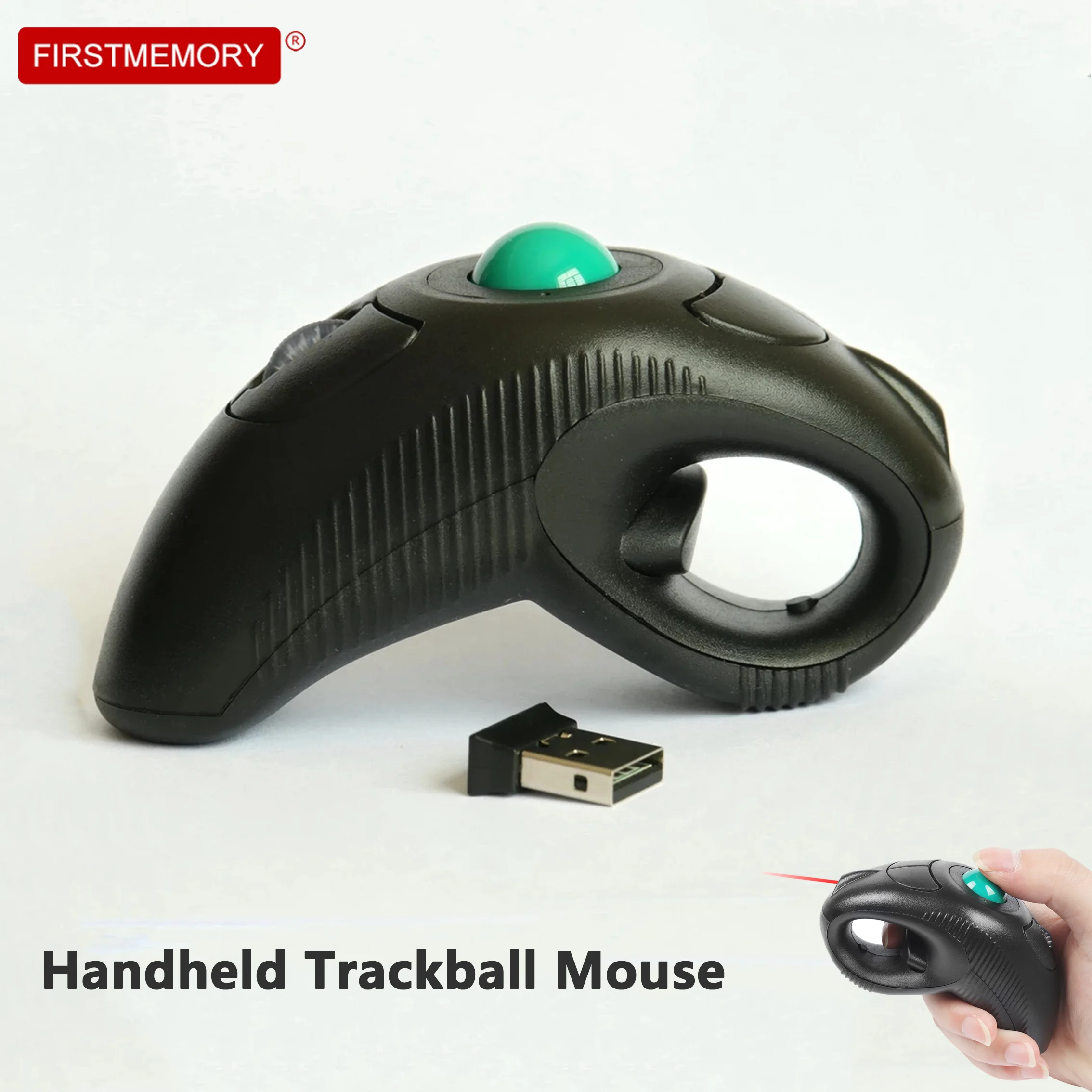 Neue drahtlose LaserTrackballMaus 2,4g Daumens teuerung tragbare