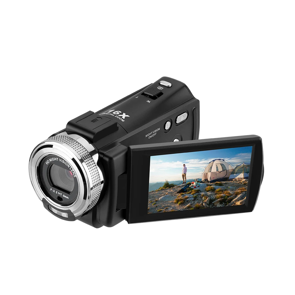 Description Picture 5 of itemAndoer V12 Digital Video Camera 1080P 30MP HD 16X Zoom Portable Recording Camcorder 3.0 Inch Rotatable LCD Screen Night Vision