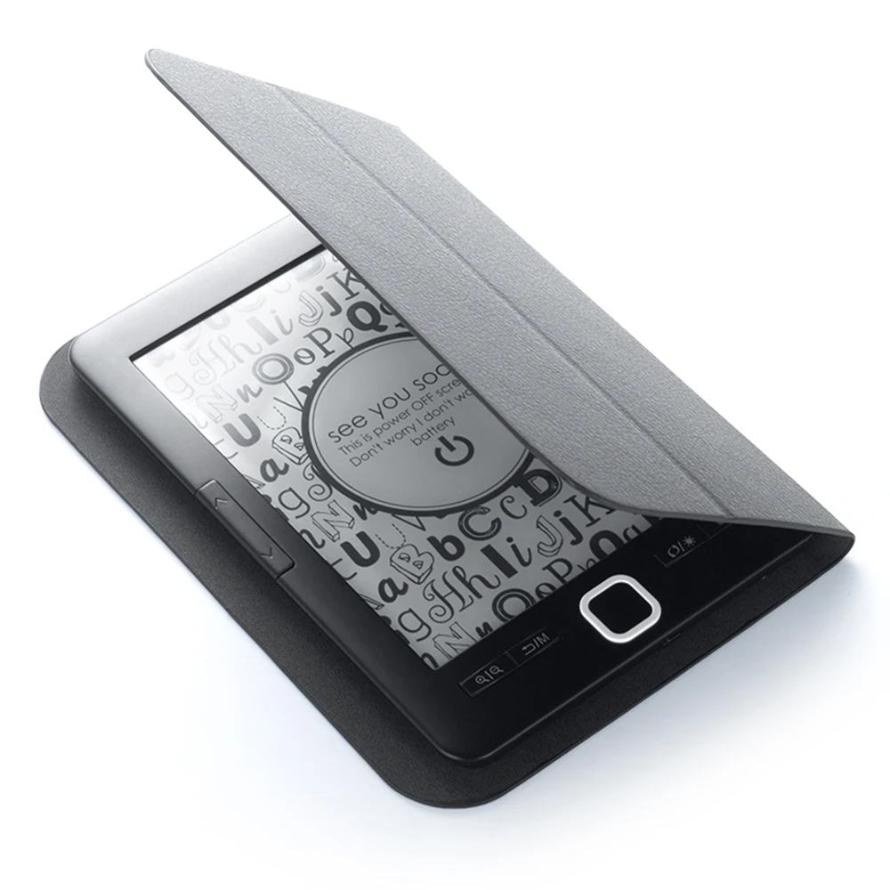 E-Book Reader 6'' Glimmer-Free and Eye-Friendly E-Reader w/ Protective Case LED Display Light Lightweight Audio Video PDF Reader