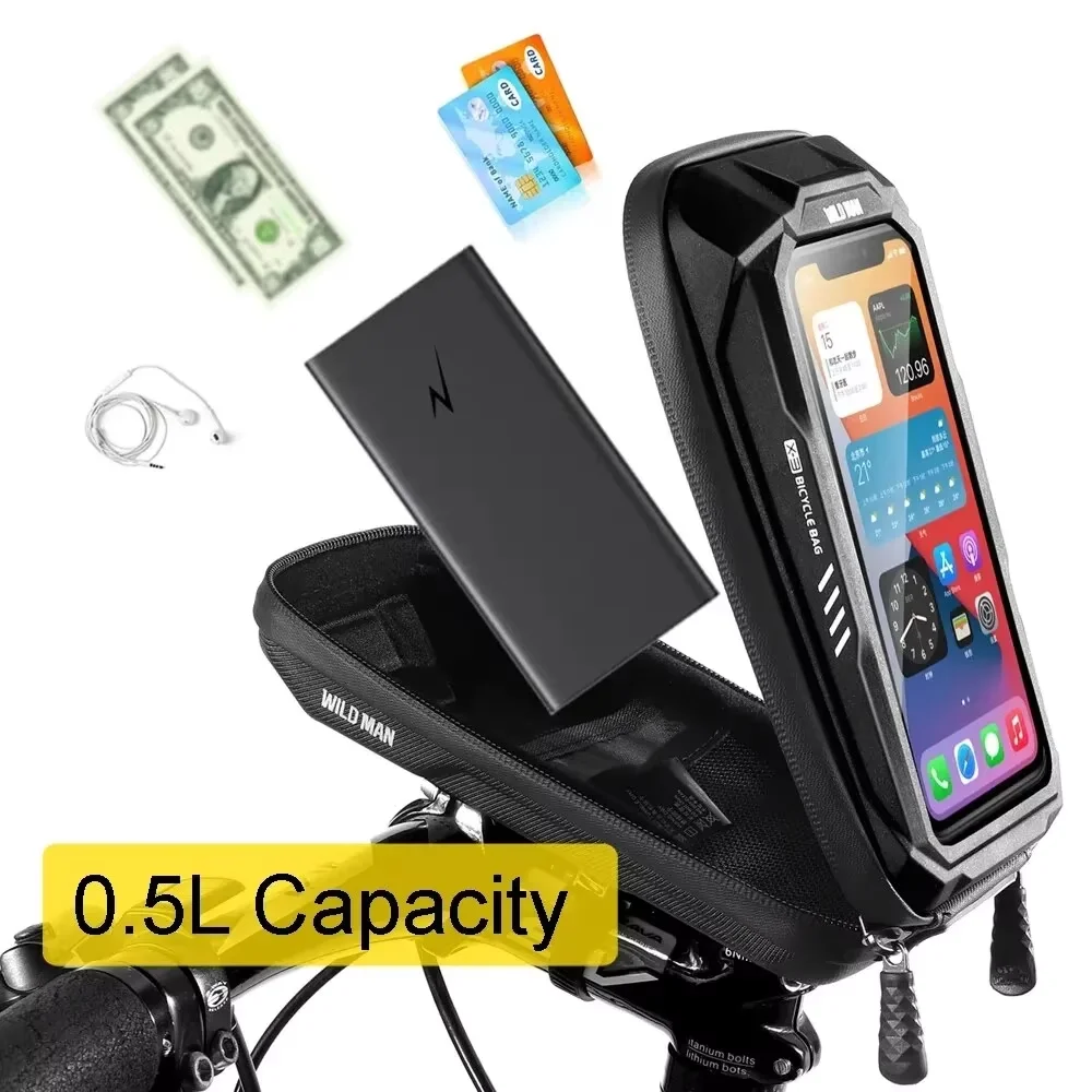 Bike phone holder New Bike Phone Holder Bag Case Waterproof Cycling Bike Mount 6.9in Mobile Phone Stand Bag Handlebar MTB Bicycle Accessories