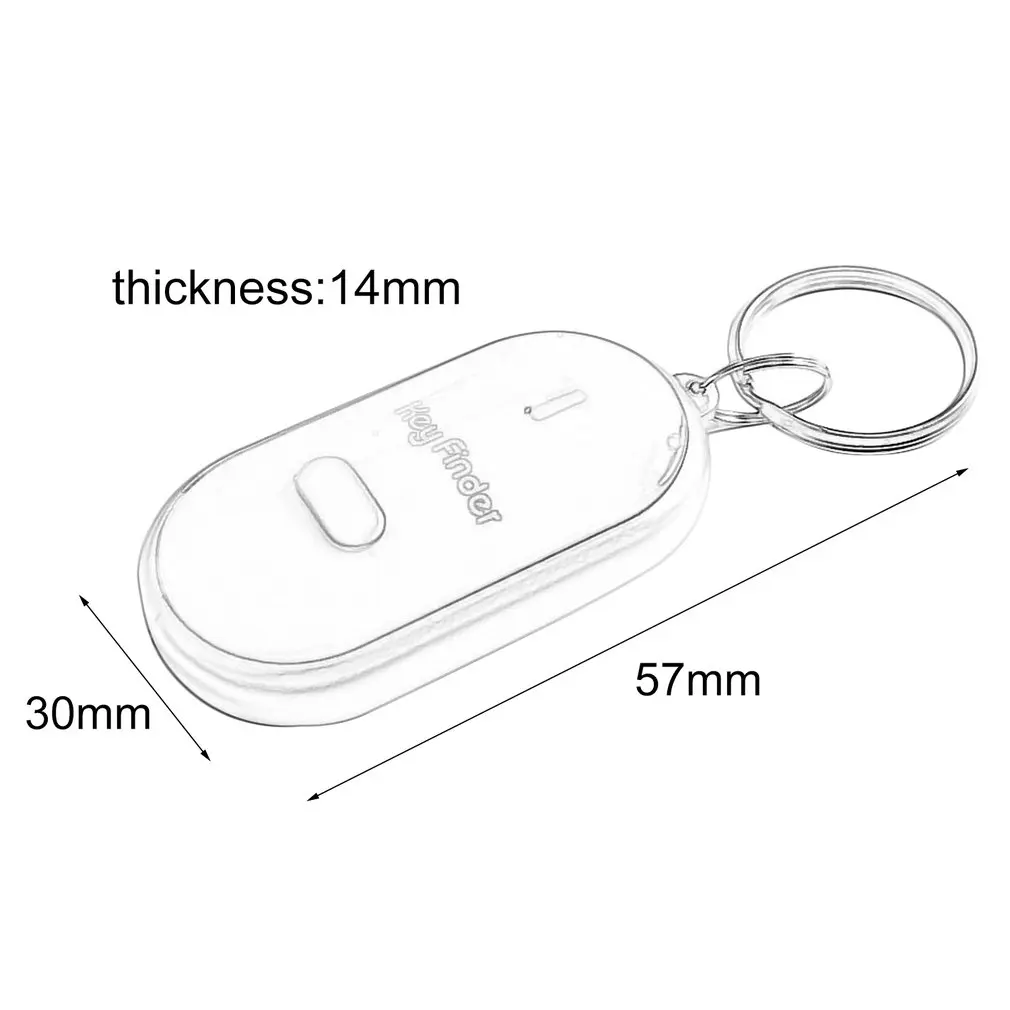 Key Finder Smart Search Locator Anti-lost Keychain Whistle Beep Sound Control LED Flashlight Portable Car Key Finder