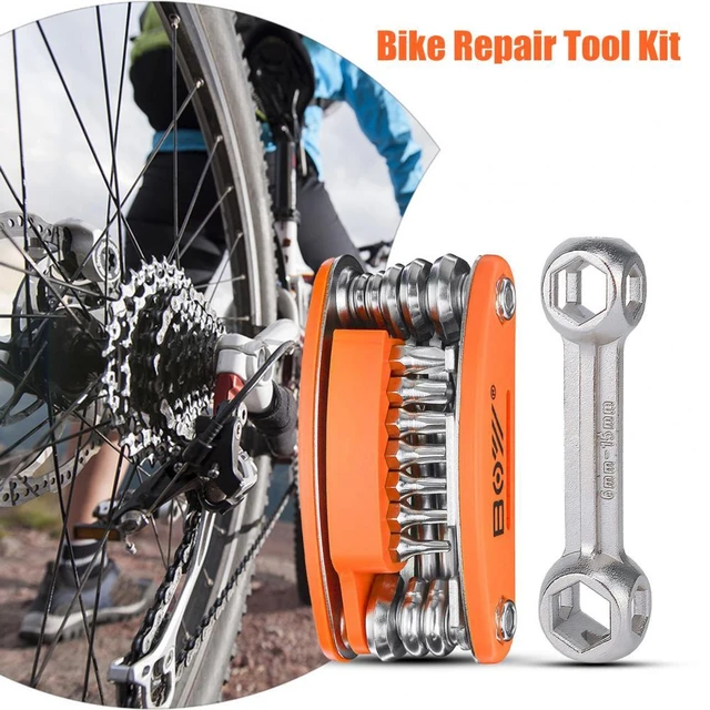 Kit d'outils de réparation de vélo multifonctionnel, Kit d'outils de  bicyclette professionnel avec clé d'os de vélo pour la conduite sur route -  AliExpress