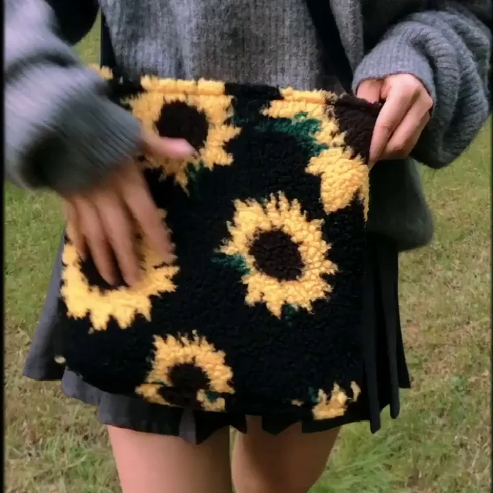 JIAERDI Floral Mini Y2k Handbag Wallet Women Casual Soft Black Messenger Bag Purse Ladies Casual Crossbody Bags Bolsos Aesthetic