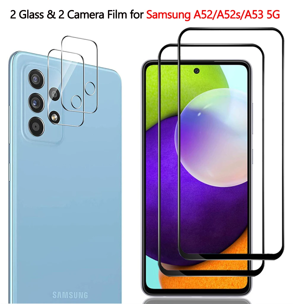 A53 A54 Armor Glass Per Samsung Galaxy A52S 5G Vetro Temperato Samsung A52 Galaxy A 52 Scree Protector A52S Samsung A 53 5G Pellicola Vetro Samsung A5