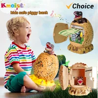 Fingerprint Password Lock Kids Dinosaur-egg Saving Money Coin Safe Box with LED Light Piggy Bank Toys Saving Money Coin Safe Box 1