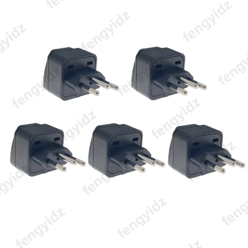Universal Type N Travel Plug Adapter for Brazil, 3-Prong Grounded Wall Plug
