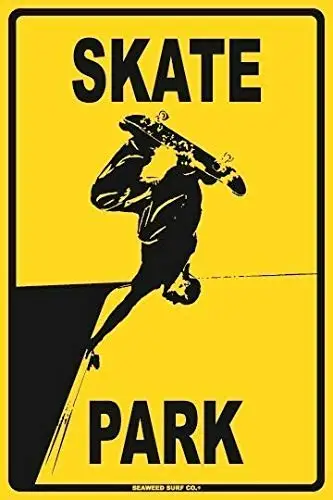 

Skate Park Tin Metal Traffic Parking Road Street Sign Wall Decor Metal Plaque 12x8 Inches