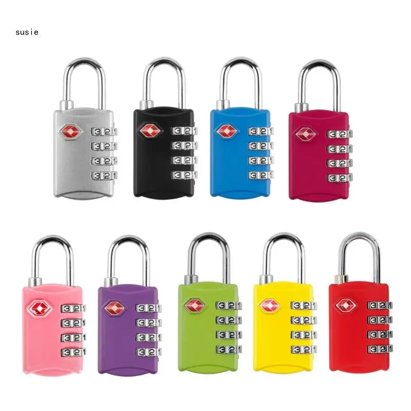 

X7YA Suitcase Locks TSA Luggage Locks 4-Digit Combination Padlock for School