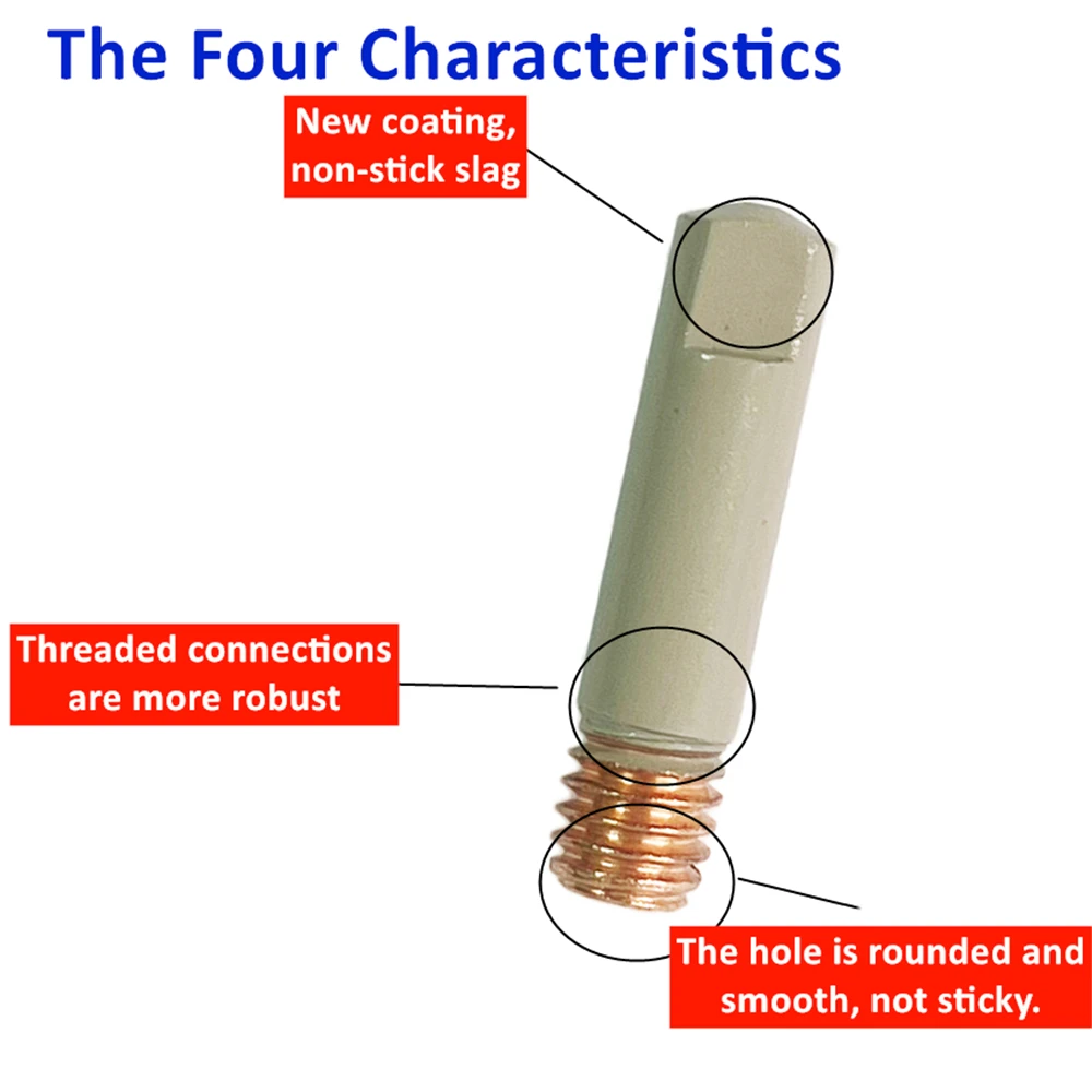 5Pcs/Set, MB-15AK 15Ak Coating Protection nozzle  0.8/1.0/1.2mm MIG Torch Gas Nozzle Tip Holder of 15AK MIG MAG Welding Torch