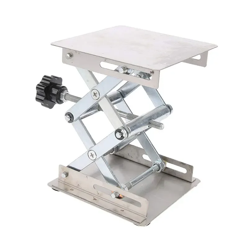 Aluminum Lifter Plate Table 200mm Woodworking Machinery Engraving Laboratory Lifting Stand Manual Lift Platform Carpentry Tools