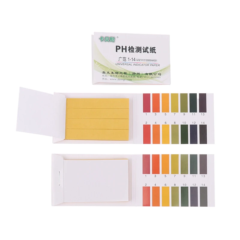 400pcs/5books Professional 1-14 Ph Litmus Paper Ph Test Strips Water Cosmetics Soil Acidity Test Strips With Control Card