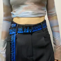 Punk Flame Belt - Unisex Hip-Hop Streetwear Accessory, Bad Boy Style Metal Eyelet Belt with Gothic Decoration for Men/Women - Image 5