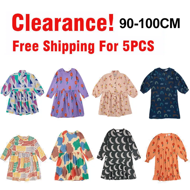 

Clearance 2023 AW BC Kids Girls Autumn Dresses With Cartoon Printed Pattern Kids Designer Clothes Long Sleeve Dress Baby Girl