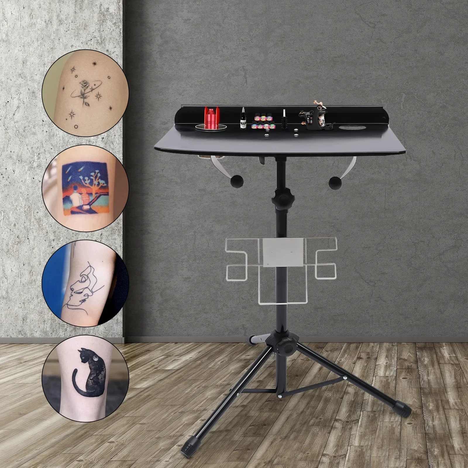 Tragbarer, abnehmbarer Tattoo-Ständer, geeignet für Studios, höhenverstellbares Desktop-Zubehör für Tattoo und Schönheit, für den professionellen Einsatz. – Detail 4