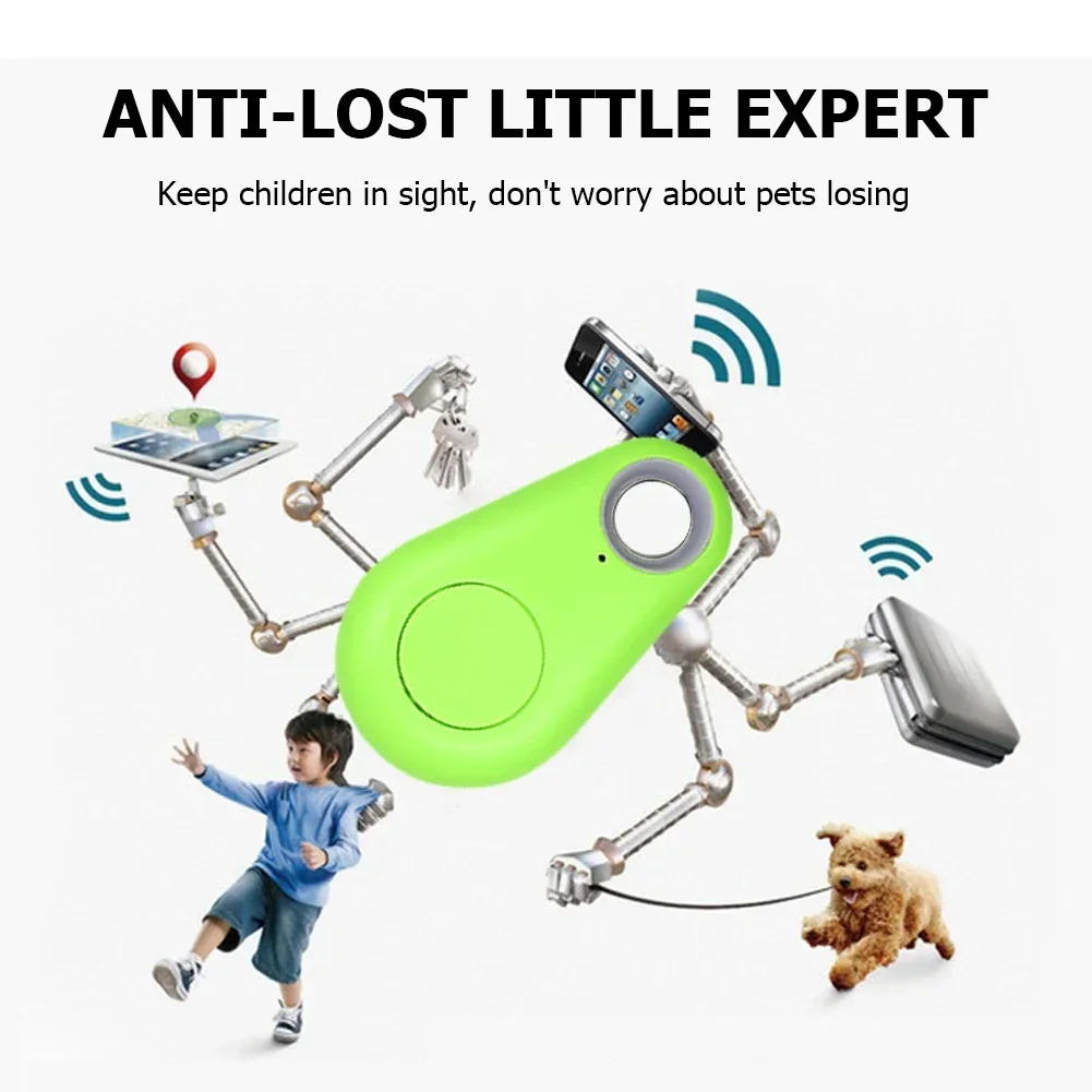 Smart Mini GPS Tracker Dog Pets Bluetooth-Compatible 4.0 Anti-lost Alarm GPS Locator Wireless Positioning Wallet Pet Key