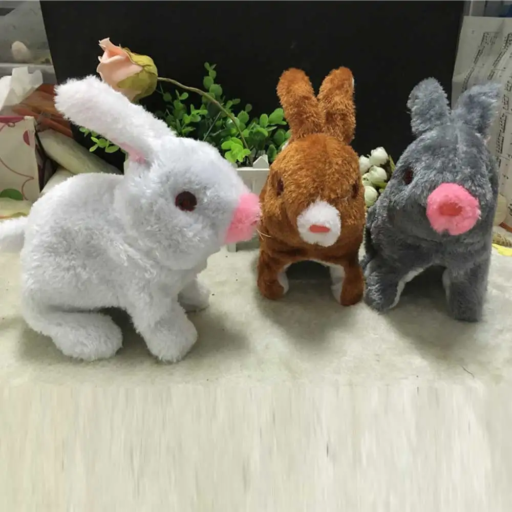 Robot Rabbit Electronic Animal Toy Cute Rabbit Plush Pet Jumping With LED Eyes Walking Electric Toys For Children Birthday Gifts china factory good quality sale bungee jumping cord with carabiner