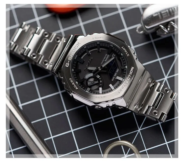 G-SHOCK GM-B2100BD series watch for men metal case fashionable waterproof gift solar men's watch multi-function stopwatch