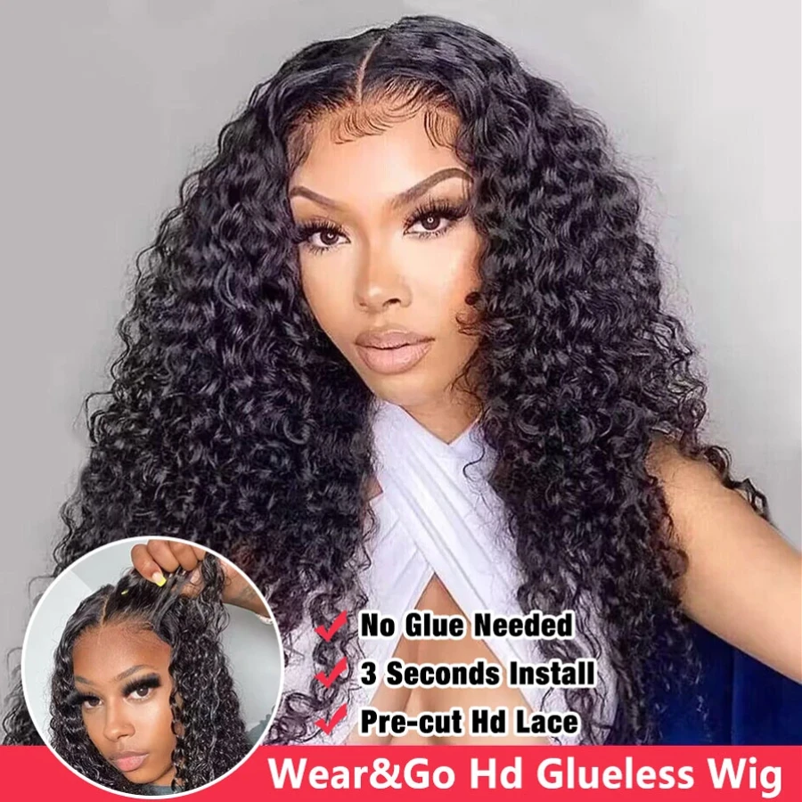 Wear And Go Glueless Human Hair Wig 13x4 Curly Human Hair Wig 4x4 Glueless Wig Human Hair Ready