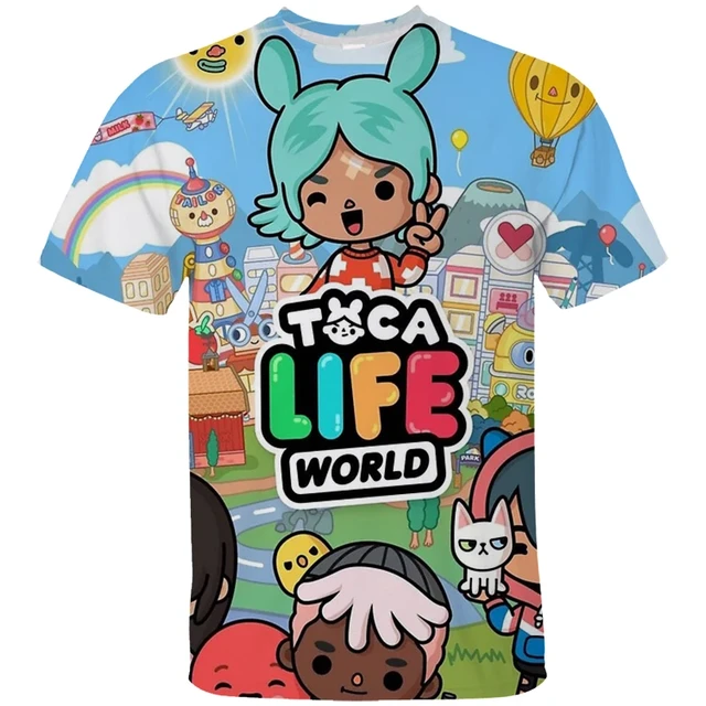 Hot Children Game Toca Life World Tshirt 3D Anime Toca Boca Life World Game  T Shirt Kids Tops Tee Teenager Oversized Streetwear - AliExpress