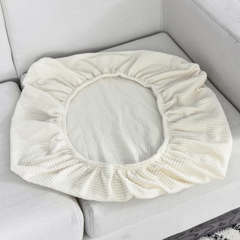Plush Stretchable Jacquard Sofa Cushion Cover - Washable Furniture Protector
