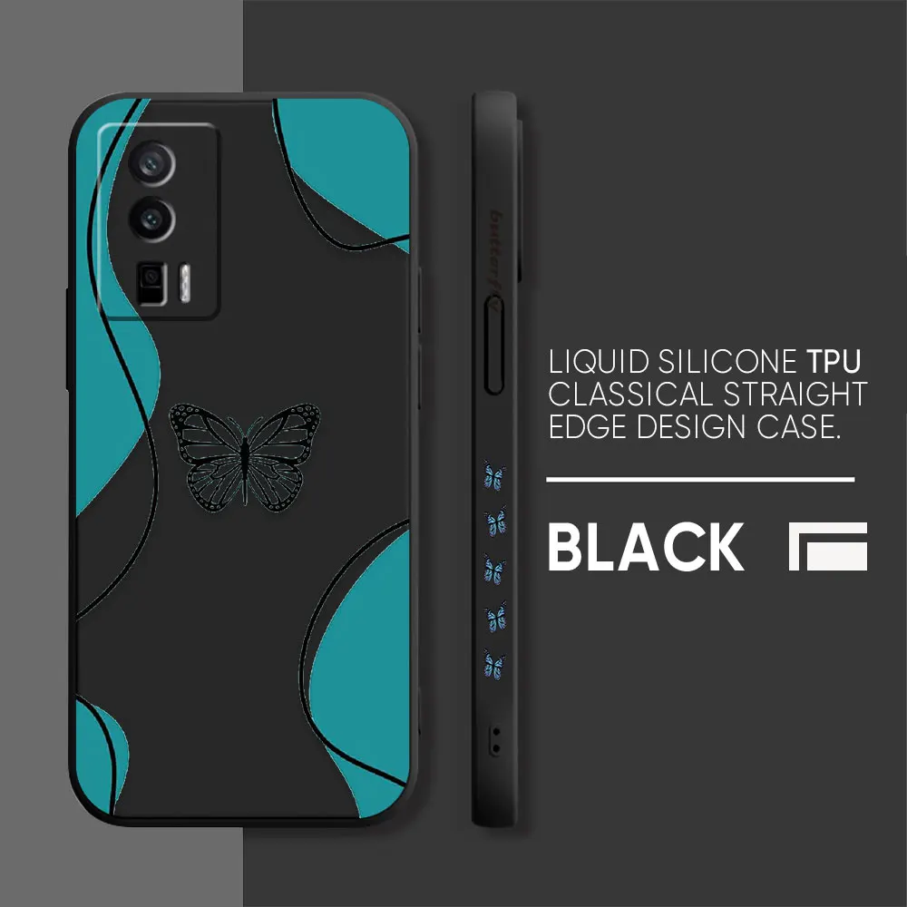 thumbnail image 1 of Case For Redmi K60E K50 K40S K40 K30 K20 10C 9 8A 8 10 Pro 4G 5G Colour Simple Liquid silicone Case Beautiful Butterfly, 1 of 5