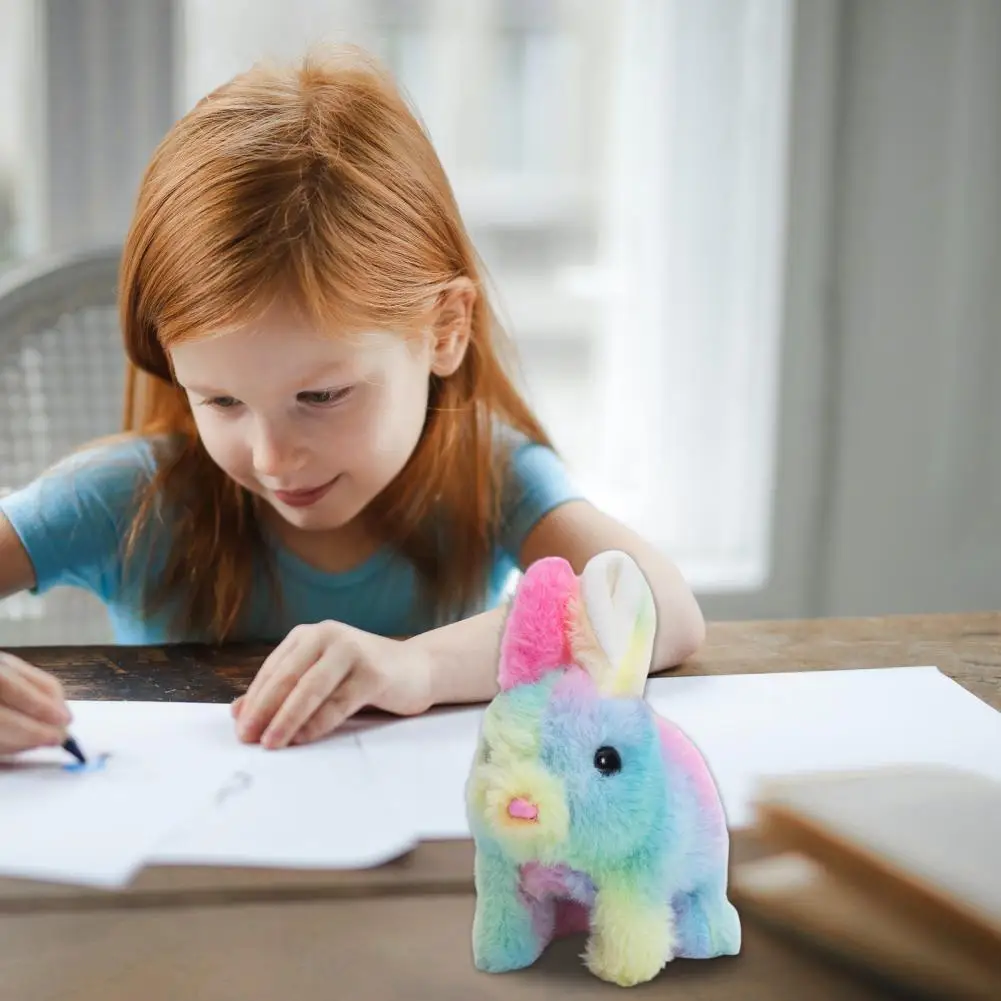 Animated Jumping Bunny Colorful Bunny Plush Toy with Interactive Features for Kids Walking Rabbit Electronic Pet for Children's