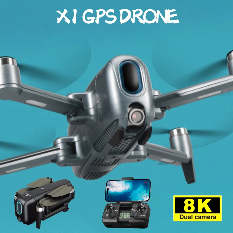 휴대용 전문 드론 8K 듀얼 카메라 접이식 쿼드콥터, GPS 리턴 EIS 흔들림 방지 레이저, 장애물 회피 항공기 장난감 