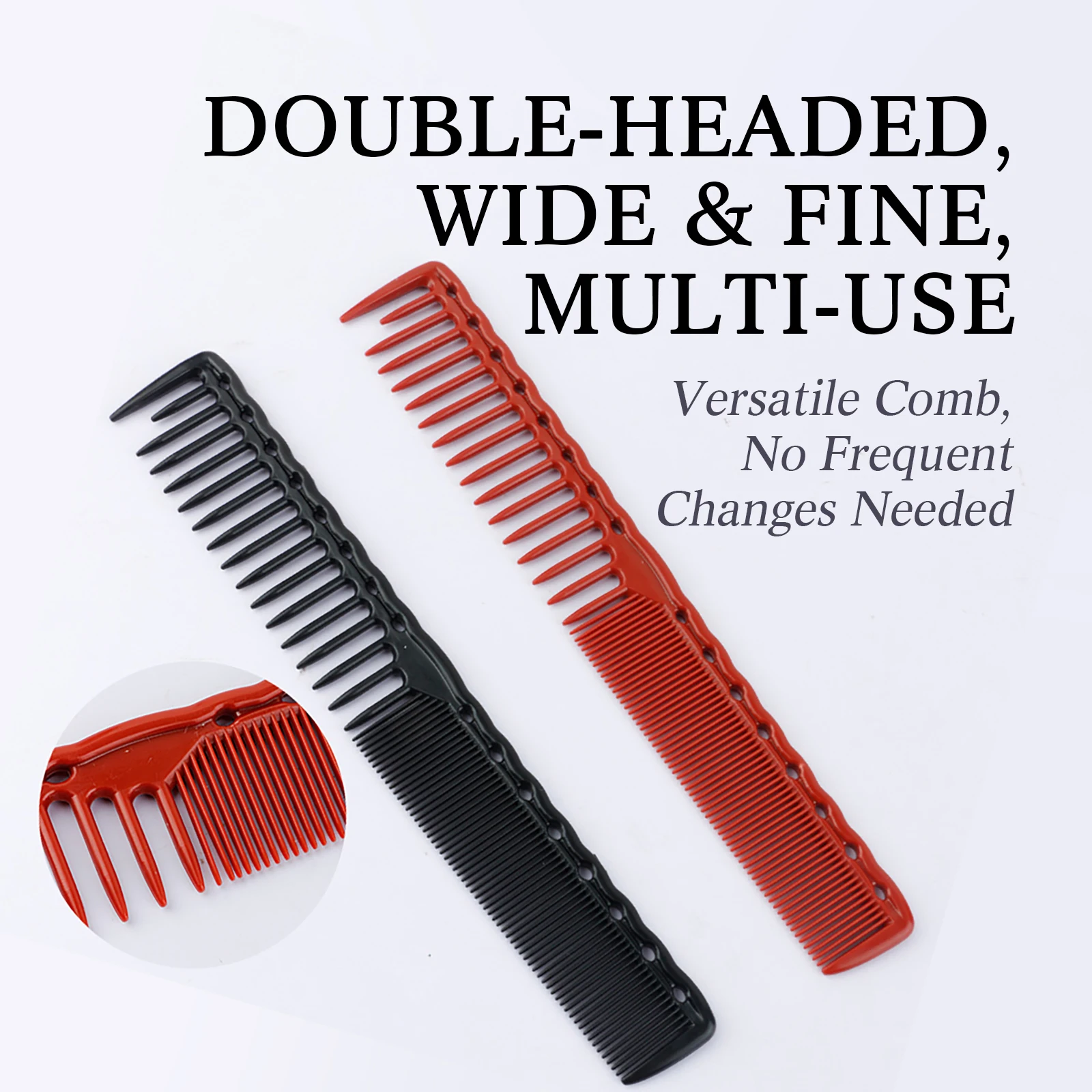 2PCS Stylist Verjüngt Verblassen Kamm Set Hitzebeständige Frauen Glatte Haar Kämme Barber Haar Schneiden Kamm Für Männer Salon Styling werkzeuge – Detail 14