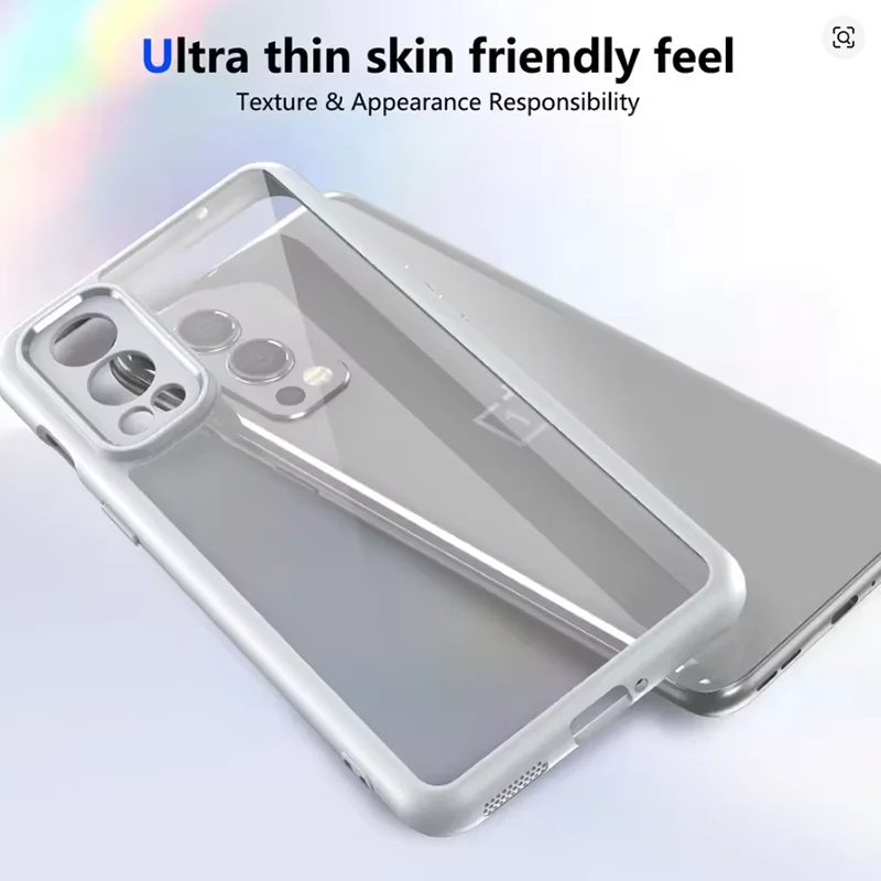 Shockproof Silicone Bumper Clear Matte Back Phone Case