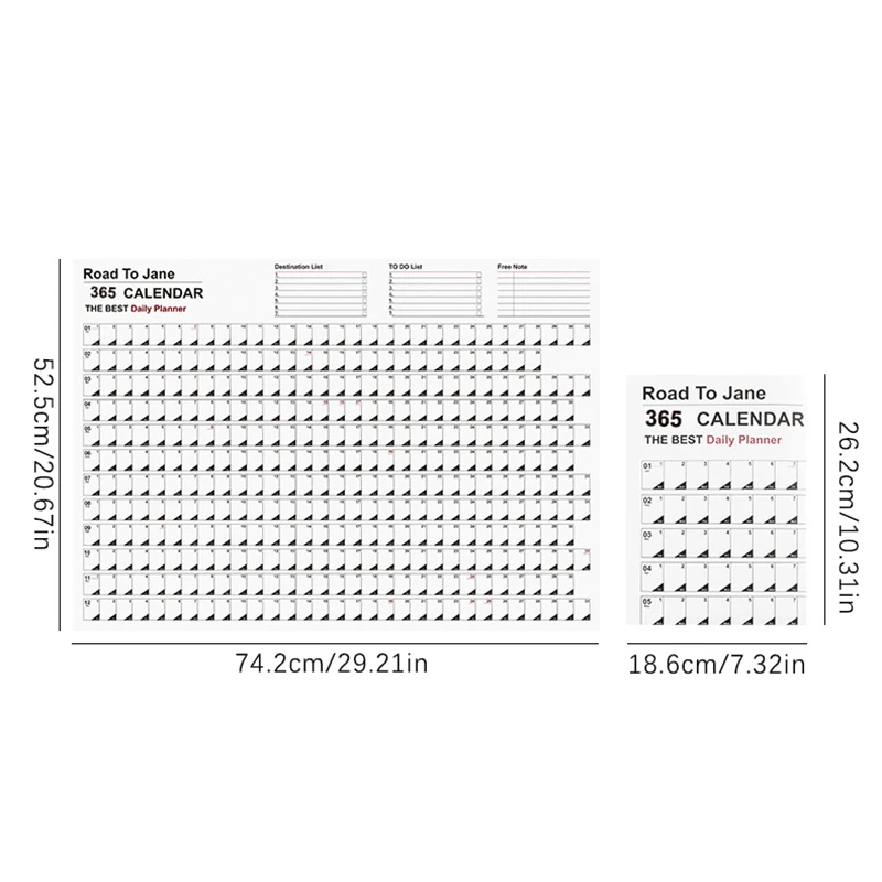 2024 Wall Hanging Calendar Kawaii Yearly Planner Sheet Memo Pad To Do List Agenda Schedule Organizer Check List Home Office