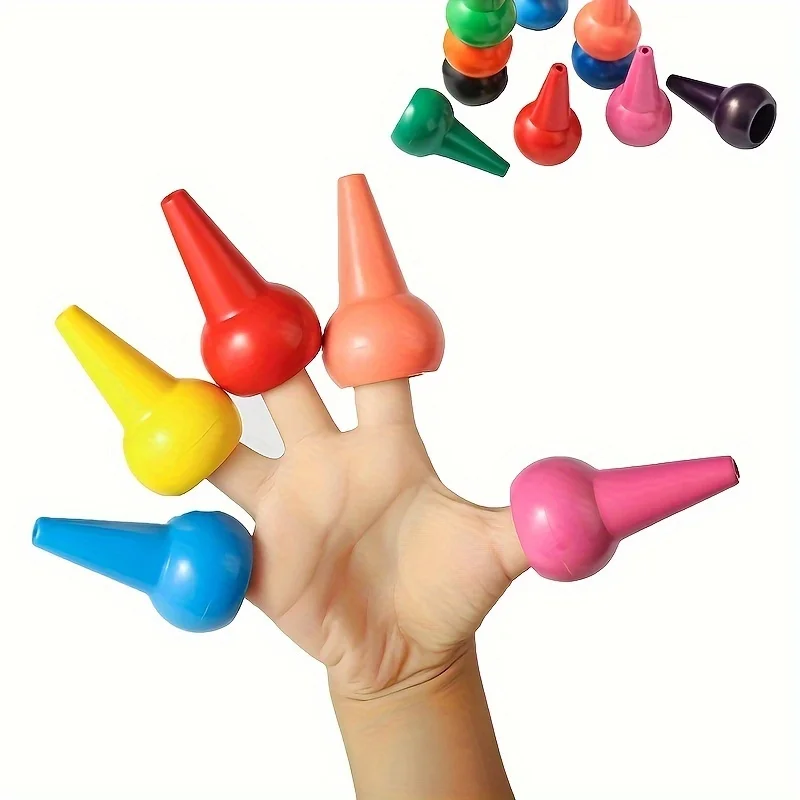12 Color Finger Crayon Oil Painting Stick Crayon is Not Dirty Not Sticky Hand Safe Student Art Set Finger Multi Color C oil pastels colored crayons oil painting sticks children painting supplies