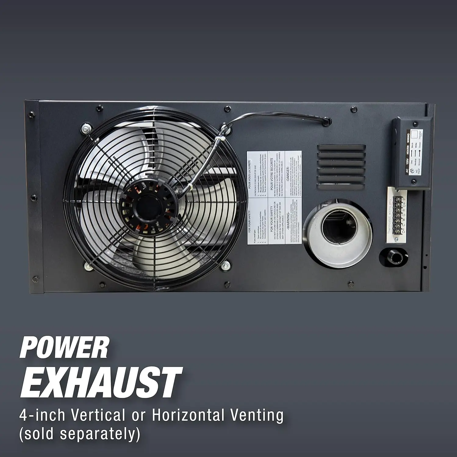 F260550 Big Maxx MHU50NG Natural Gas Unit Heater Black Easy Outside Access To Thermostat and A/C Terminals and Gas Connection