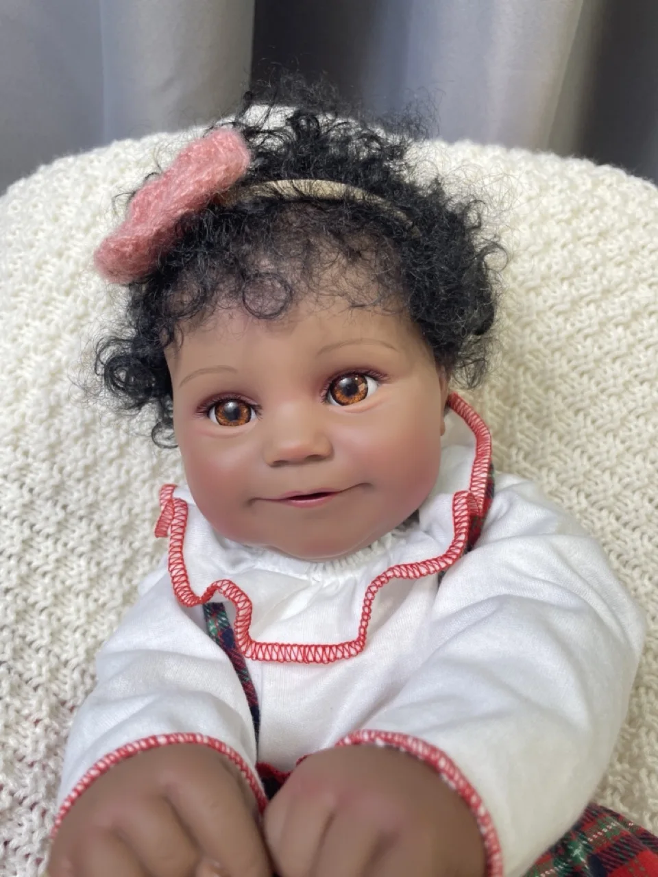 Poup?�es Afro Am?�ricaines Reborn Fille Noire, Peau Fonc?�e Douce, Vinyle Complet, Imperm?�able ou 