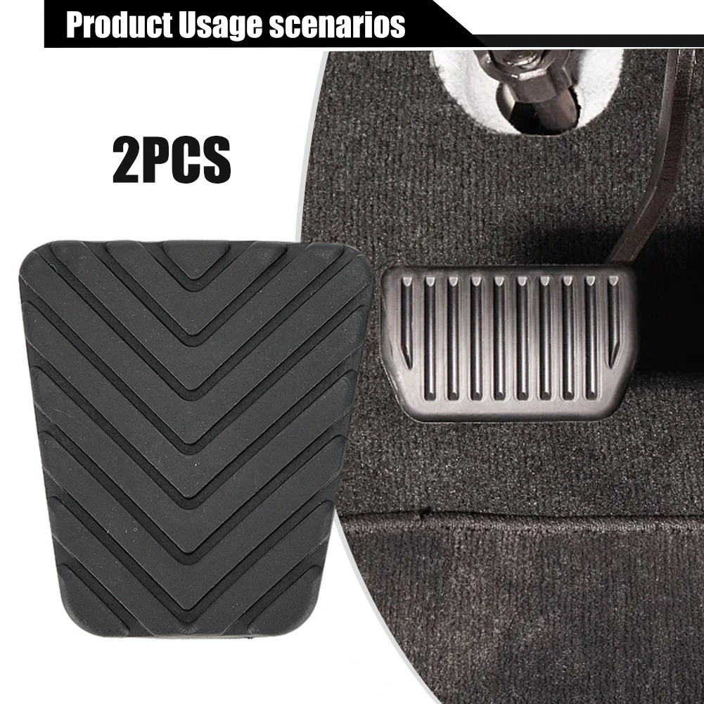 Clutch Pedal Cushion Pedal Pad Accessories Black Pair Parts Replacement Rubber Vehicle 2pcs 6.3*5.6*1.1cm Durable