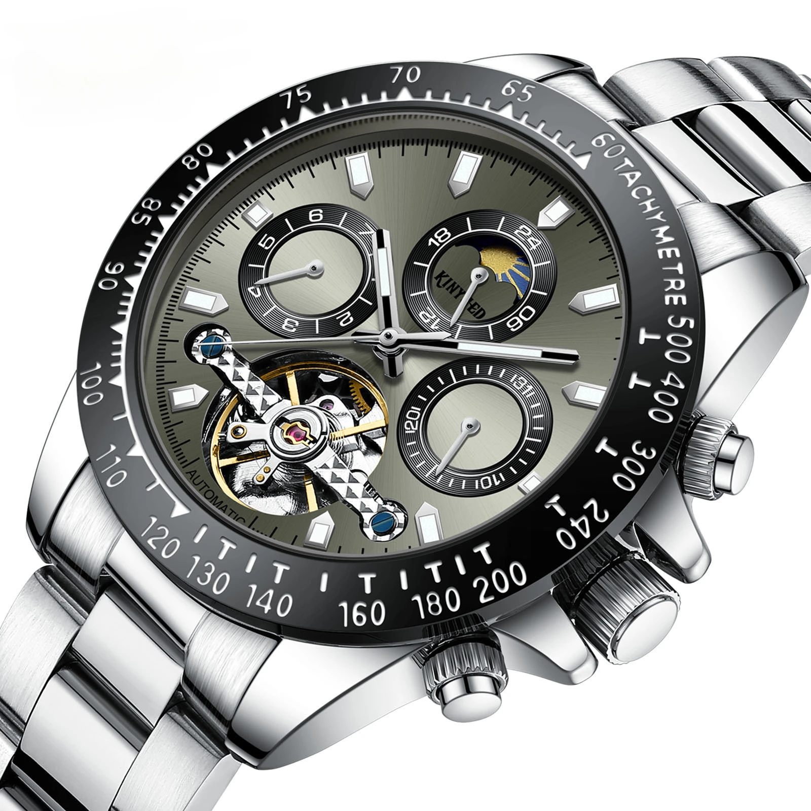 Automatic With Winding Men Winner Mechanical Wrist Watch Machine Classic Watches For High Quality Elegant Man Waterproof Uhr