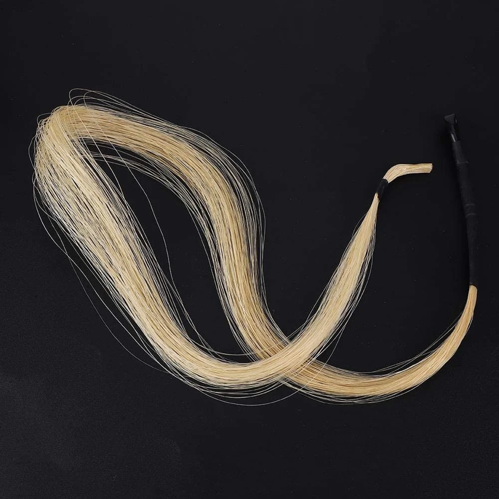 2Pcs Erhu Bow Hairs 79cm Horsetail Hair String Parts for Violin Viola Cello Instruments