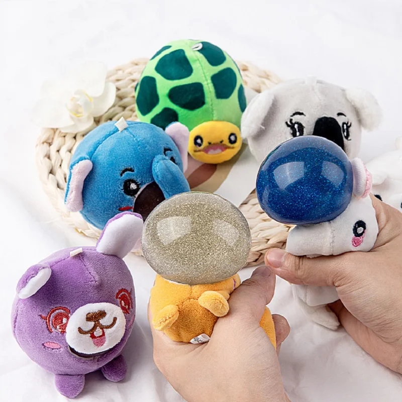 

Cute Animal Stress Relief Toys Decompression Squish Squeeze Ball Trick Plush Toy Gifts for Kids Adults